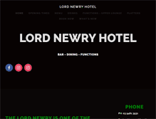 Tablet Screenshot of lordnewryhotel.com.au